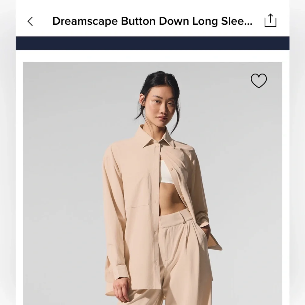 ALO Yoga Cream A-Line shirt